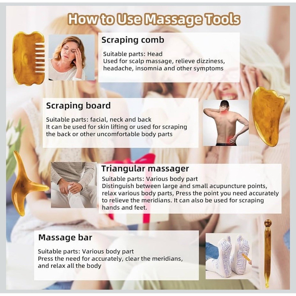 Reflexology Socks and 4pc Resin Massage Tool Set with Storage Bag Health New - Picture 5 of 9